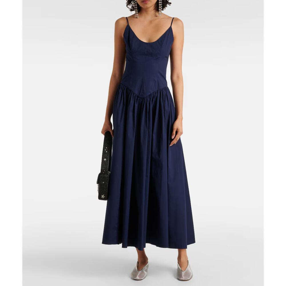 Staud Dena Blue Cotton Dress ize 4 - Picture 5 of 9